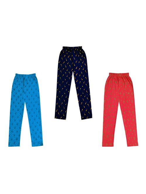 girls pack of 3 printed leggings - 18647143 - Very Small Image - 1