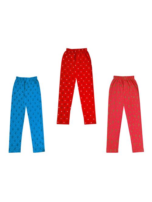 girls pack of 3 printed leggings - 18647146 - Very Small Image - 1