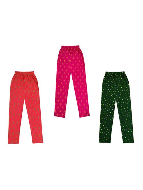 girls pack of 3 printed leggings - 18647153 - Very Small Image - 1