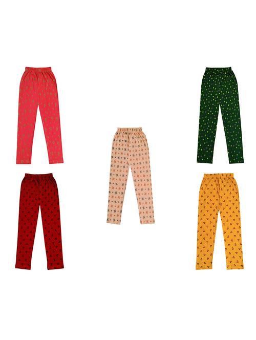 girls pack of 5 printed legging - 18647290 - Very Small Image - 1