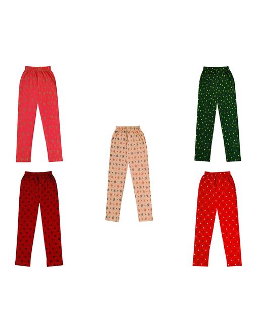 girls pack of 5 printed legging - 18647294 - Very Small Image - 1