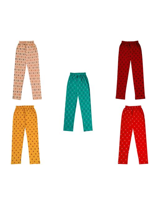 girls pack of 5 printed legging - 18647305 - Very Small Image - 1