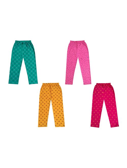 girls pack of 4 printed leggings - 18647581 - Very Small Image - 1