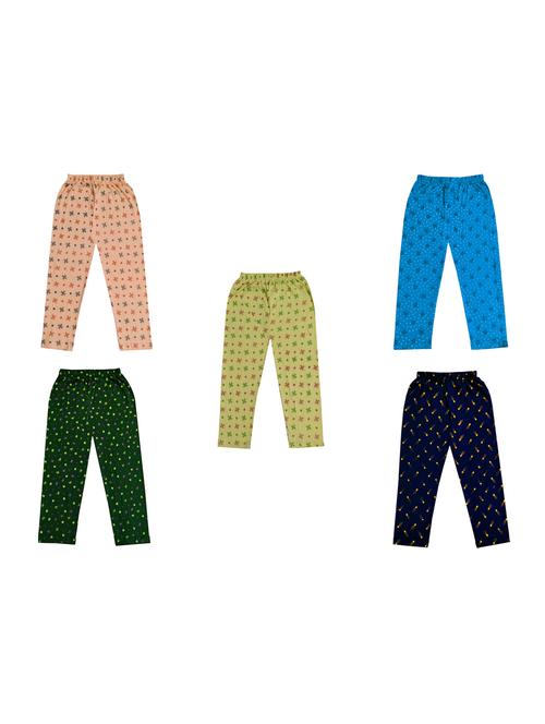 girls pack of 5 printed leggings - 18647599 - Very Small Image - 1