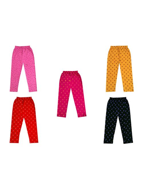 girls pack of 5 printed legging - 18647648 - Very Small Image - 1
