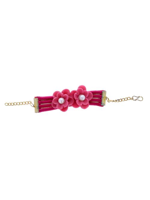 handmade artificial flowers adjustable bracelet - 18647866 - Very Small Image - 1