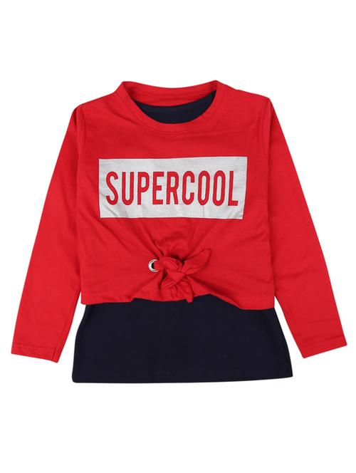 girls round neck printed regular tee - 18647952 - Very Small Image - 1