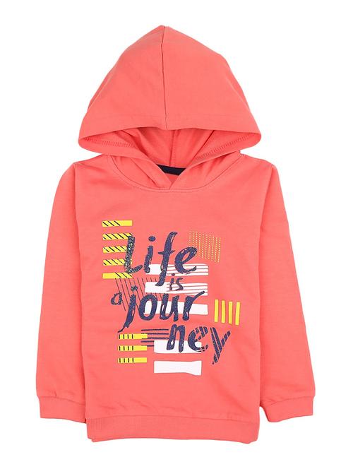 front print hood neck sweatshirt - 18647955 - Very Small Image - 1