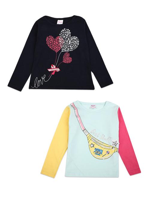 girls pack of 2 printed regular tee - 18647963 - Very Small Image - 1