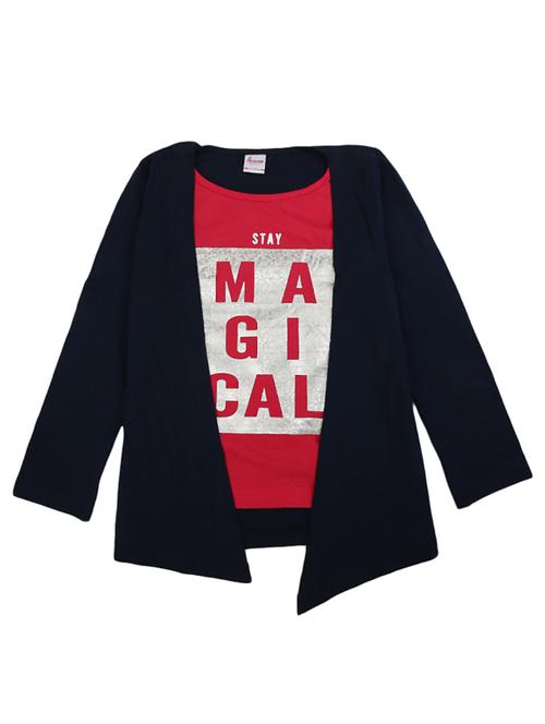 girls round neck printed regular tee - 18648076 - Very Small Image - 1