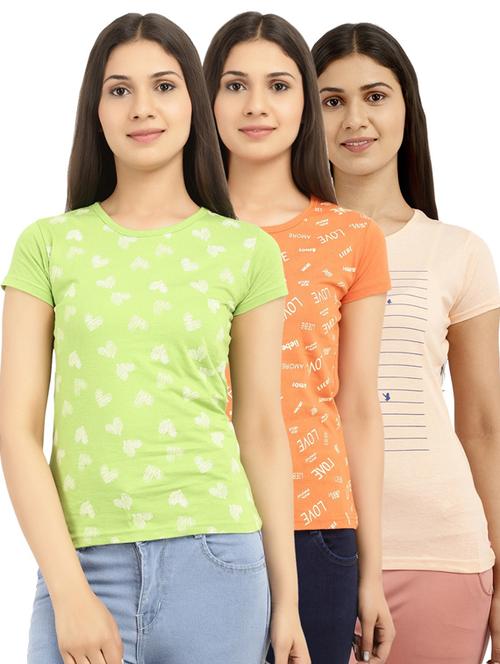 green cotton regular tee set of 3 - 18649412 - Very Small Image - 1