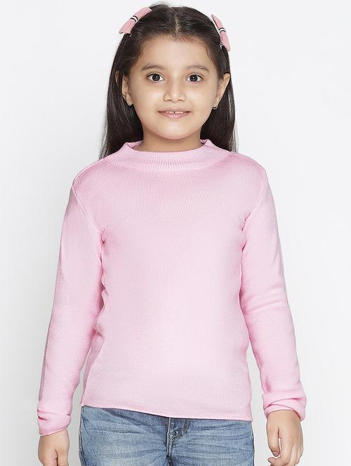 girls mock neck solid sweater - 18649442 - Very Small Image - 1