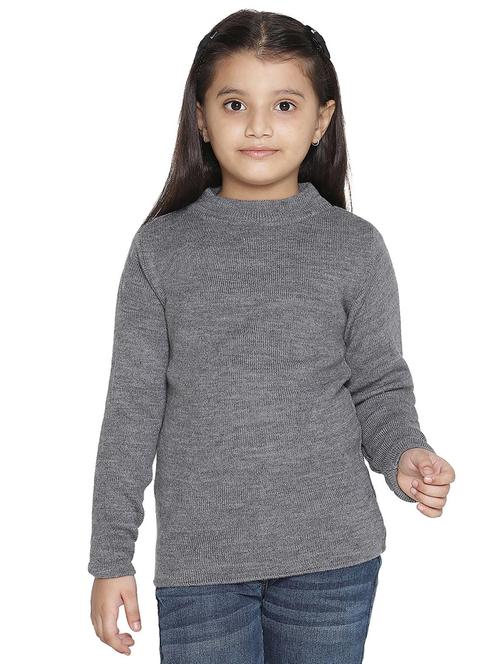 girls mock neck solid regular sweater - 18649448 - Very Small Image - 1