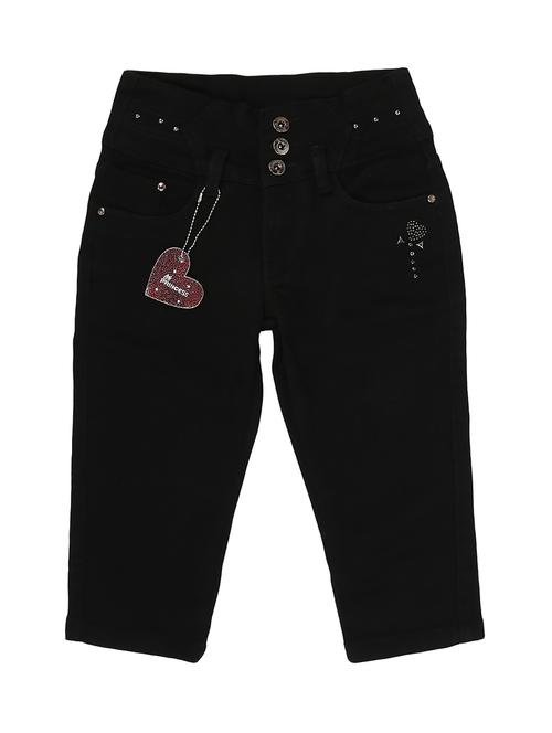 girls mid rise denim three fourth - 18650131 - Very Small Image - 1