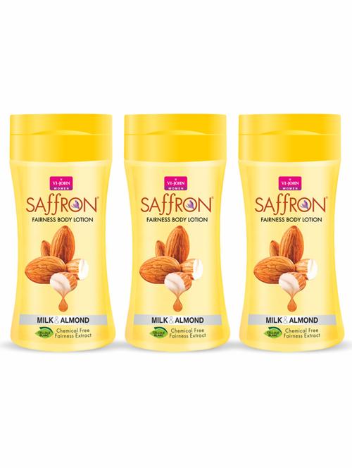 vi-john saffron body lotion 250 ml with flip top (pack of 3) - 18650239 - Very Small Image - 1
