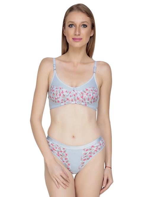 printed bra and panty set - 18650253 - Very Small Image - 1
