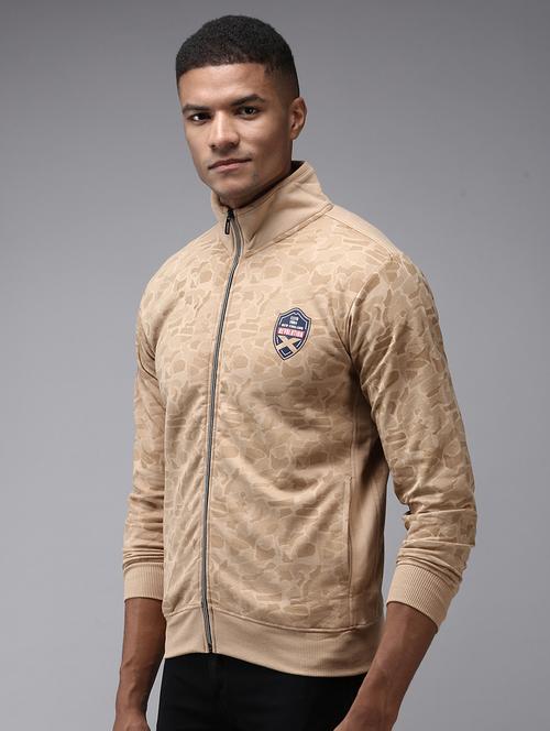 zip up printed casual jacket - 18650340 - Very Small Image - 1