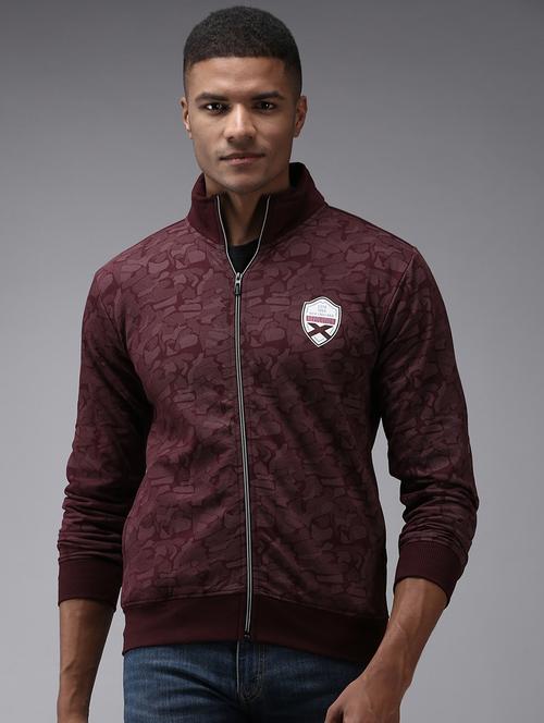 zip up printed casual jacket - 18650341 - Very Small Image - 1