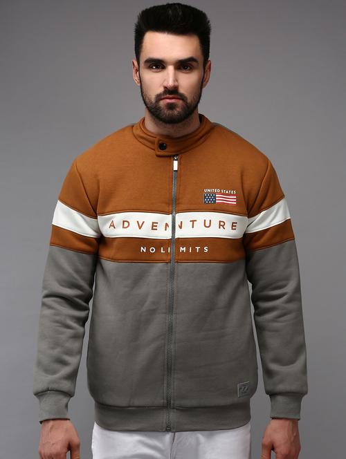 zip up printed casual jacket - 18650391 - Very Small Image - 1