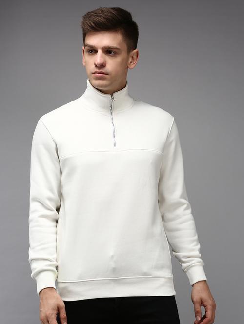 high neck solid sweatshirt - 18650436 - Very Small Image - 1