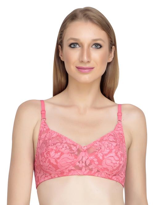 lace detailed non padded regular bra - 18650492 - Very Small Image - 1