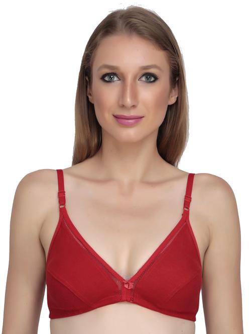 red solid regular bra - 18650558 - Very Small Image - 1