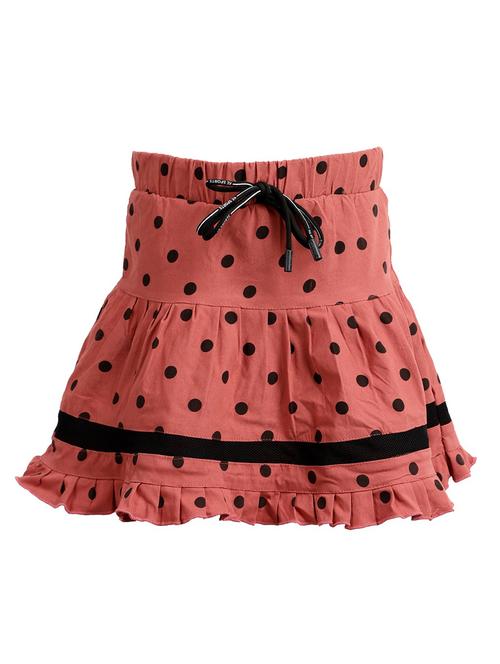orange polka dots cotton regular skirt - 18650593 - Very Small Image - 1