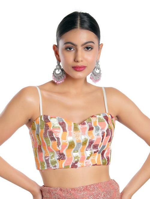 self design regular blouse - 18650891 - Very Small Image - 1