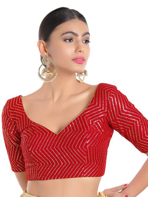 sweetheart neck sequined blouse - 18650907 - Very Small Image - 1
