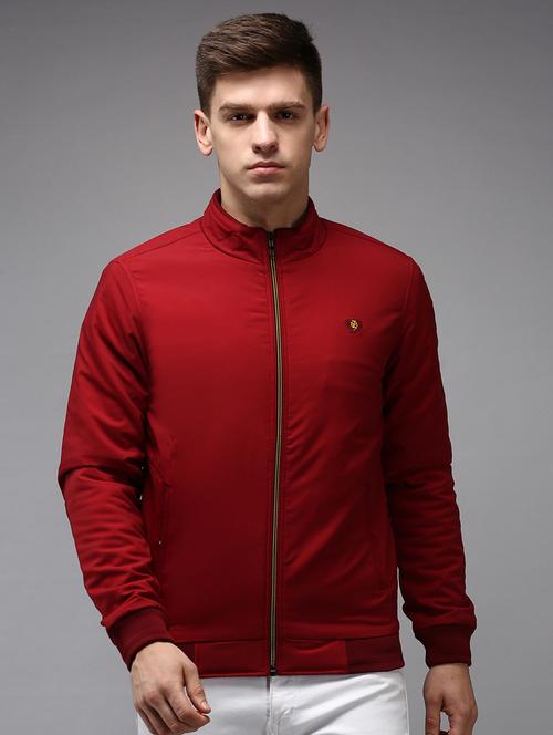 zip up solid bomber jacket - 18650968 - Very Small Image - 1