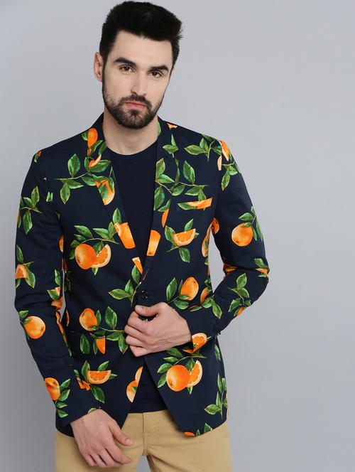 single breasted printed casual blazer - 18651004 - Very Small Image - 1