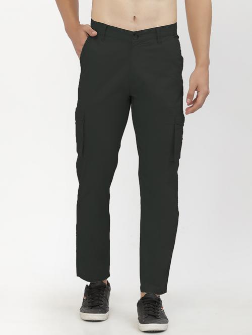 mid rise solid casual trouser - 18651075 - Very Small Image - 1