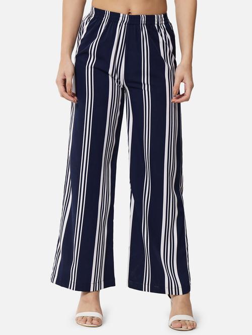 mid rise striped palazzo - 18651175 - Very Small Image - 1
