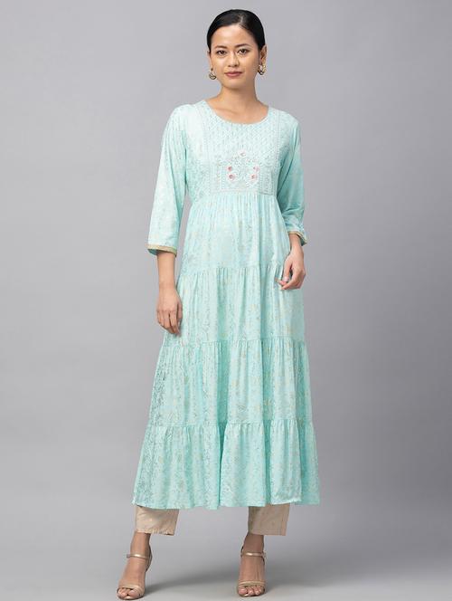 women's tiered kurta - 18651271 - Very Small Image - 1