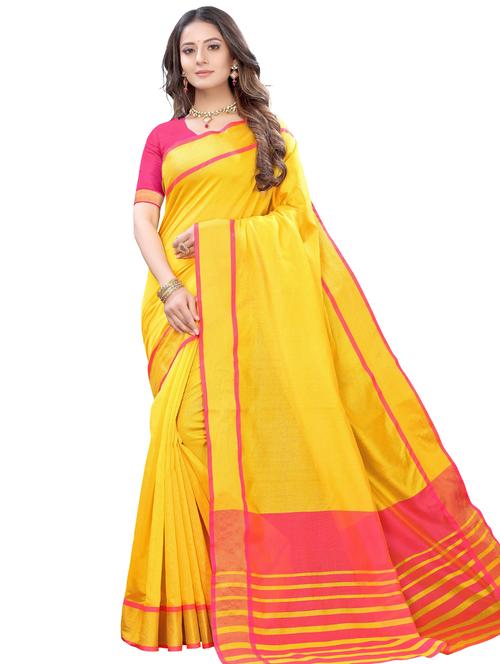 solid with borderd saree - 18654391 - Very Small Image - 1