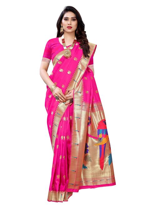 zari bordered woven saree - 18654510 - Very Small Image - 1