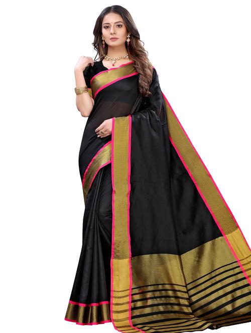 zari bordered woven saree with blouse - 18654587 - Very Small Image - 1