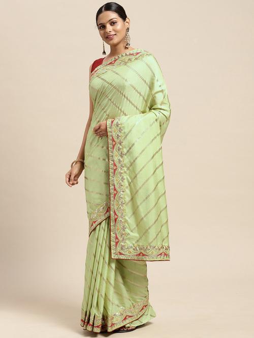 leheriya printed saree - 18654807 - Very Small Image - 1