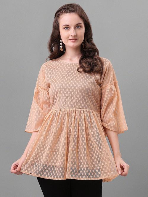 orange lycra regular top - 18654998 - Very Small Image - 1
