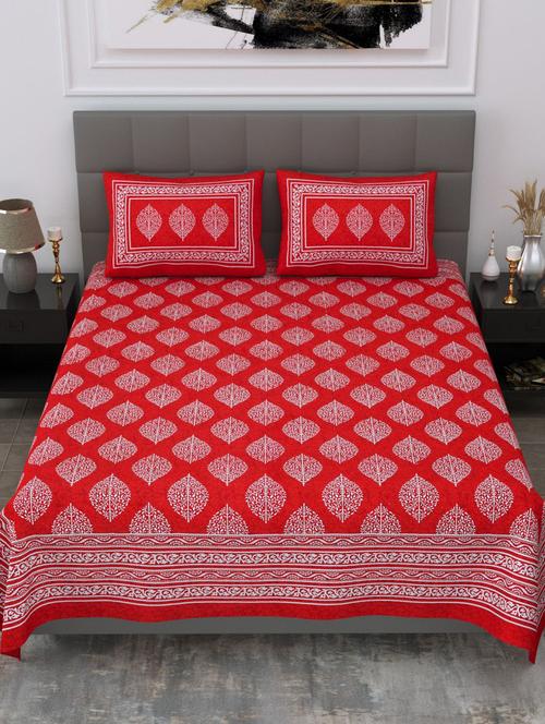 printed double bedsheet with 2 pillow cover - 18655863 - Very Small Image - 1