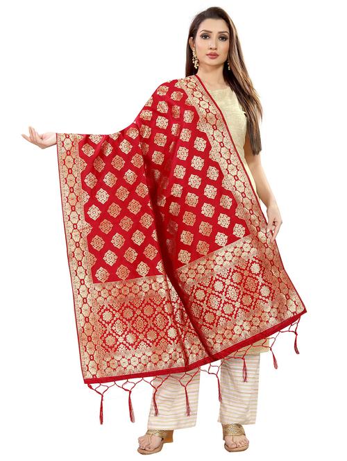 tassel detailed banarasi dupatta - 18656286 - Very Small Image - 1