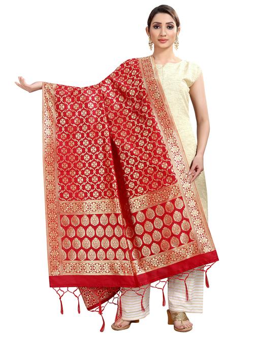 tassel detailed banarasi dupatta - 18656294 - Very Small Image - 1
