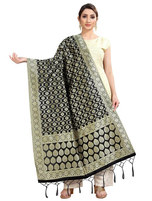 tassel detailed banarasi dupatta - 18656299 - Very Small Image - 1