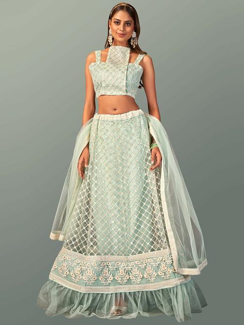 self design lehenga choli with dupatta - 18656407 - Very Small Image - 1