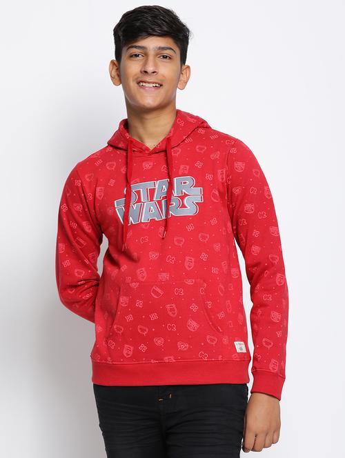 hooded neck printed sweatshirt - 18656573 - Very Small Image - 1