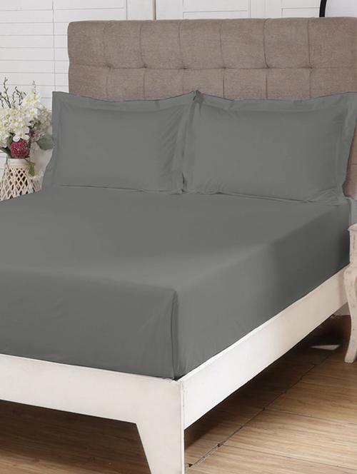 grey cotton bedsheet - 18656780 - Very Small Image - 1