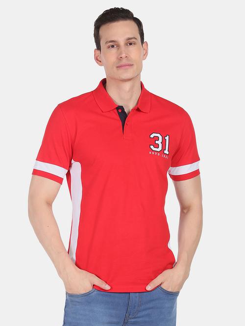 mens color block polo t-shirt - 18657015 - Very Small Image - 1