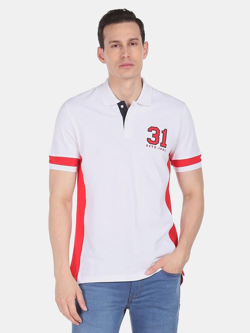 mens color block polo t-shirt - 18657017 - Very Small Image - 1