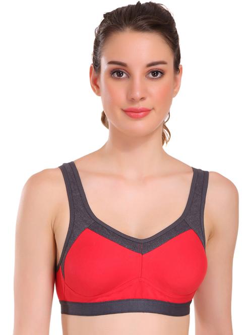 color block non padded sports bra - 18658325 - Very Small Image - 1