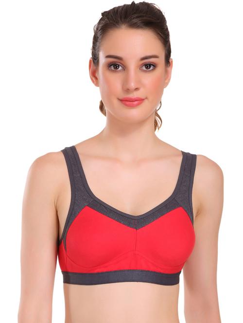 color block non padded sports bra - 18658354 - Very Small Image - 1